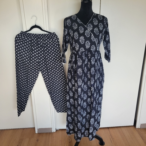 Bollywood Indian Pakistani Anarkali Pant Dupatta - Picture 3 of 8